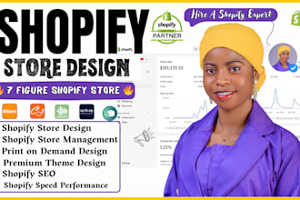 build shopify store, shopify website design, create shopify droshipping store