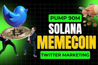 pump 90m solana meme whale investor token crypto promotion and twitter marketing