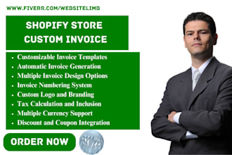 setup shopify store custom invoice vify oxilayer  sufio custom invoice