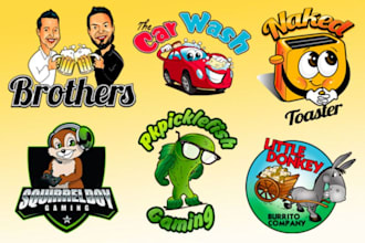 do realistic mascot cartoon caricature logo esports