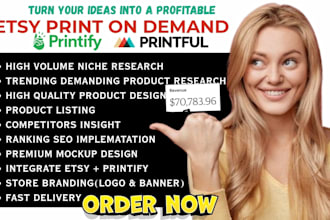 setup etsy print on demand, etsy pod, print on demand, printify, etsy shop