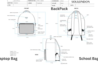 design your backpack, handbag, duffel bag, wallet, luggage, and make a tech pack