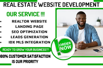 design realtor, agent real estate website in wordpress with idx mls integration