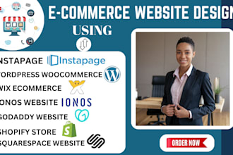 design ecommerce website on ionos wordpress wix godaddy optimizepress duda