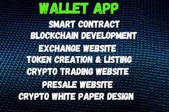 do blockchain app, web3 dapp, presale website, mobile wallet, pump fun, defi dex