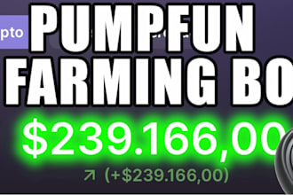 develop sol farming bot pumpfun trading bot solfarmer bundler bot volume bot