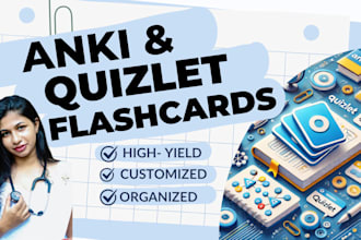 create high yield custom anki and quizlet flashcards