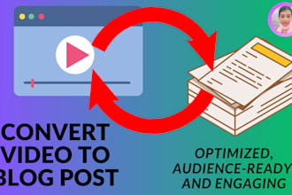 convert your video to blog post