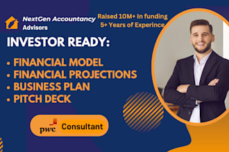 create business plan, pitch deck, financial plan and financial projections