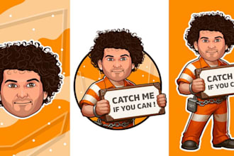 do cartoon caricature, portrait, avatar, or logo design