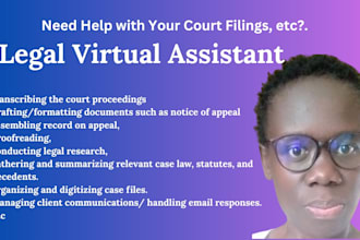 be your remote assistant when you litigate court case