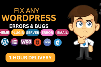 fix wordpress issues, fix wordpress error, fix wordpress bug, critical error