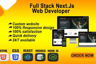 develop a full stack website with react, next js and node js