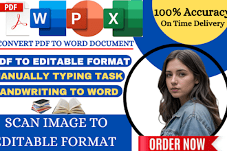 be your typist retype scanned documents pdf to word image to word