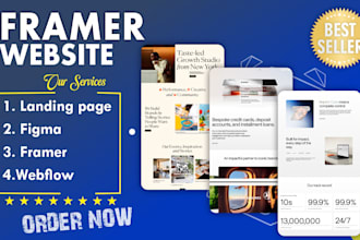 design responsive figma websites and develop it on framer or webflow