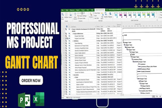 create schedule and gantt charts in excel and microsoft project