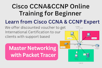 do ccna, ccnp, cisco packet tracer online training and networking tasks