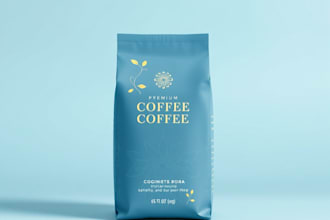 design professional coffee labels, pouch, bags, products packaging