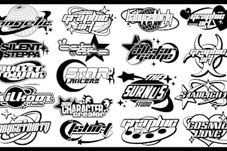 create a custom y2k streetwear logo design and brand name