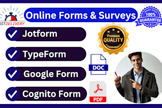 create online forms, surveys, jotform, google form, cognito form, typeform