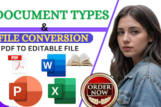 do a fast typing job, scanned document retype pdf to word your typist