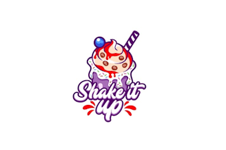 make commercial milk shake food truck logo