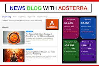 create blogger website with adsterra ads monetization any category