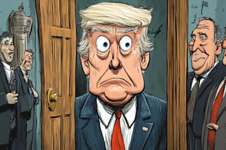 do a political or satirical cartoon