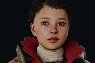 do 3d realistic character, 3d metahuman avatar for films, games, VR, chatgpt