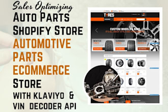 build auto part shopify store automotive car rental garage accessories website