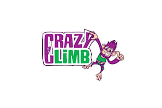 design awesome crazy climb logo