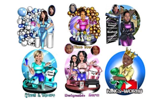 create cartoon caricature, portrait, avatar, or logo design
