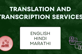 translate and transcribe your content in hindi, english, and marathi
