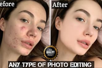 do high end portrait retouching ,fix blurry photo, editing