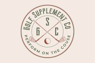 design a custom vintage sports golf club logo with classic elegance