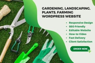 build SEO friendly landscaping website, lawn care landing page gardening website
