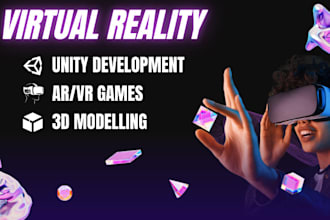 develop ar VR games and solutions and 3d models, props, and environments