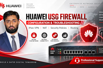 configure and troubleshoot huawei usg firewall and VPN