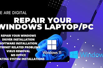 repair optimize fix or troubleshoot any windows 11,10,7,8 computer