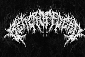 create black, death metal, grindcore deathcore band logo