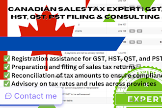 do canadian sales tax expert gst, hst, qst, pst filing and  consulting
