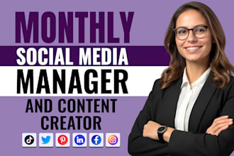 be your social media manager and content manager