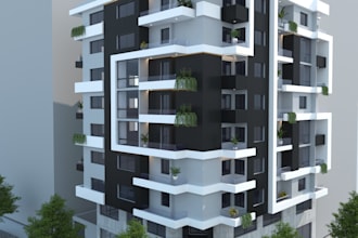 design,render 3d architectural exterior of house, commercial building rendering