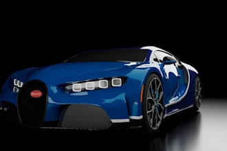 remodel 3d automotive car using blender,car interior and exterior,rc car model