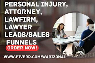 do personal injury leads attorney, law firm and lawyer leads with sales funnels