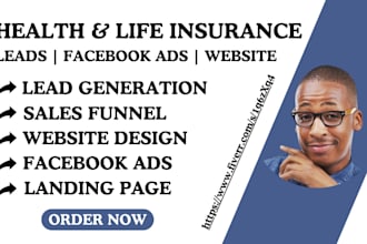 generate health insurance leads, medicare iul aca life insurance leads, website