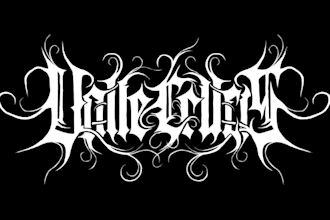 costum font hand drawing, death metal, logo design