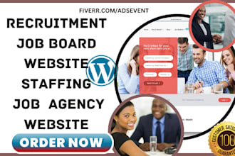 design recruitment website, job board website staffing website, agency website