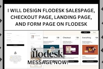 design flodesk salespage, checkout page, landing page, and form page on flodesk