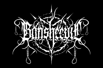 create trippy stoner doom psychedelic metal band logo design